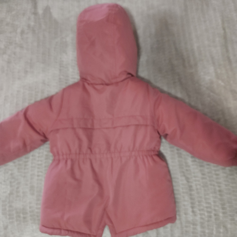 OshKosh B'gosh Pink Kids Jacket with Faux Fur Hood - Picture 13 of 16